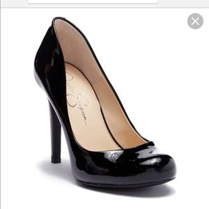 Black Shiny Jessica Simpson Patent Leather Heels